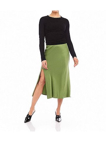 Fifteen Twenty Brielle Midi Skirt in Green (view 2)