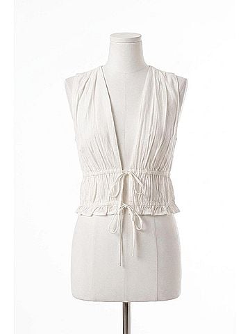 Elan Vicki Tie Top in Ivory (view 1)