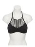Becca Solid Black Virtue No Strings Attached Macrame High Neck Bikini Top in Black Size M - photo 1