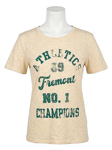 Project Social T Freemont Athletics Tee in White (view 1)