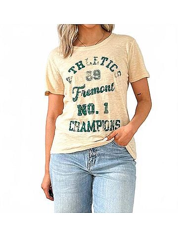 Project Social T Freemont Athletics Tee in White (view 2)