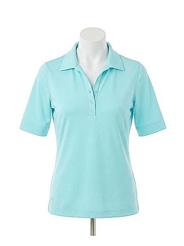 nusport Women's Del Mar Polo in Aqua Spray (view 1)