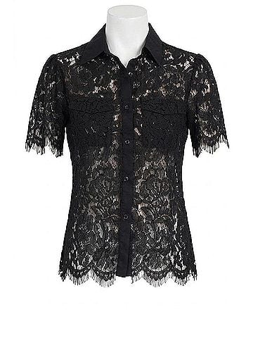 Love Token Mel Lace Top in Black (view 1)
