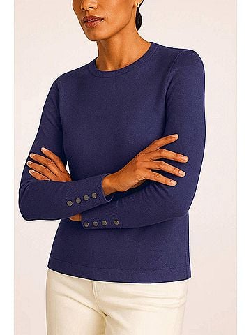 J'envie Dorothea Long Sleeve Top in Indigo (view 2)
