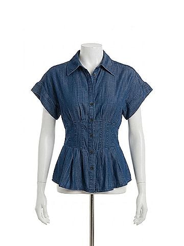 Velvet Heart Brielle Button Down Shirt in Calva (view 1)