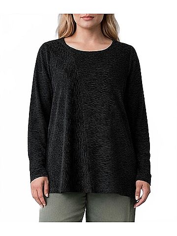Habitat Mixed Direction Velvet Top in Black (view 2)
