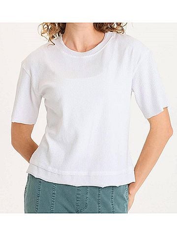 XCVI Cairns Short Sleeve Top in White (view 2)