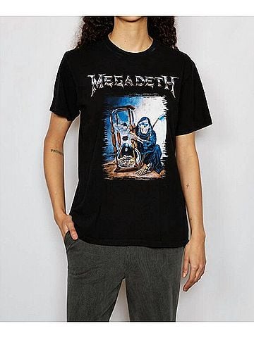 People of Leisure Megadeth Hourglass Tee in Black (view 2)