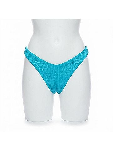 Luli Fama Bella High Leg Brazilian Bottom in Sea Blue (view 1)