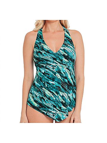 Magicsuit Taylor Racerback Underwire Tankini Top in Blue (view 2)