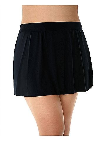 Magicsuit Plus Size Jersey Tennis Swim Skirt in Black (view 2)