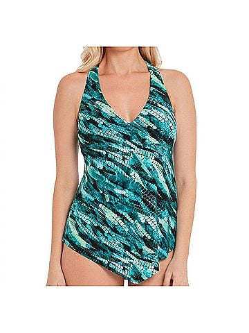 Magicsuit Taylor Racerback Underwire Tankini Top in Blue (view 2)