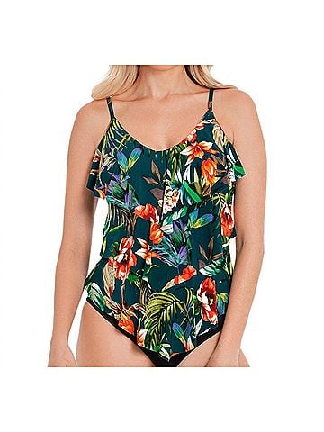 Magicsuit Rita Triple Tiered Tankini Top in Blue (view 2)