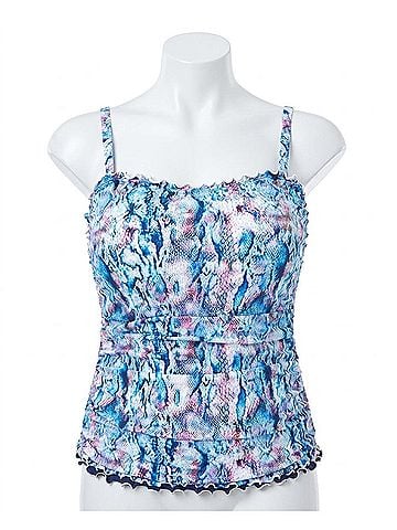 Profile by Gottex Plus Size Sweetheart Underwire Tankini Top in Snake Charm (view 1)