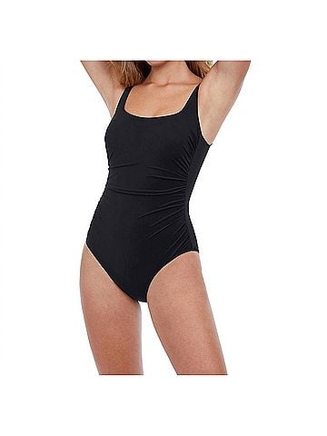 Profile by Gottex Round Neck One Piece Swimsuit in Tutti Frutti Black (view 2)