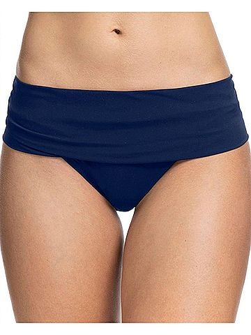 Profile by Gottex Fold Over Tankini Bottom in Tutti Frutti Navy (view 2)
