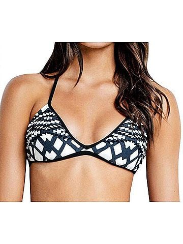 Seafolly Bralette Bikini Top in Sea Black White (view 2)