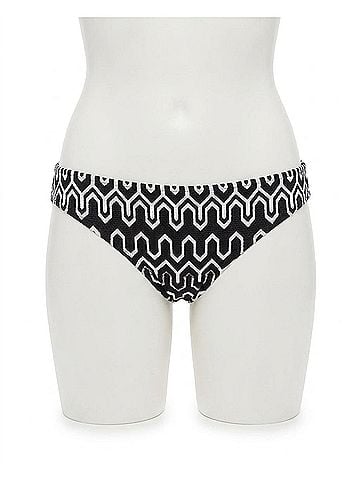 Seafolly Hipster Bikini Bottom in Sea Black White (view 1)