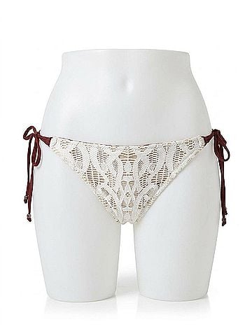 Nanette Lepore Crochet Tie Side Bikini Bottom in Coachella Valley (view 1)