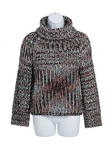 Love Token Meri Turtleneck Sweater in Brown (view 1)