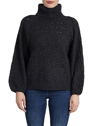 Love Token Winnie Turtleneck, Sweater in Charcoal (view 2)