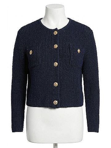 Bishop + Young Women's Dakota Cardigan in Indigo (view 1)