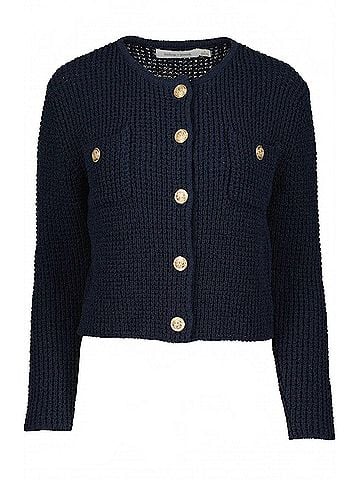 Bishop + Young Women's Dakota Cardigan in Indigo (view 2)