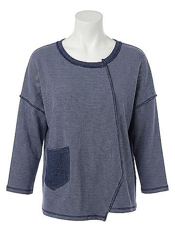 Habitat Inside Out Thermal Pullover in Navy (view 1)