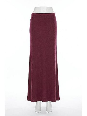 Enza Costa Cashmere Bias Skirt in Barolo (view 1)