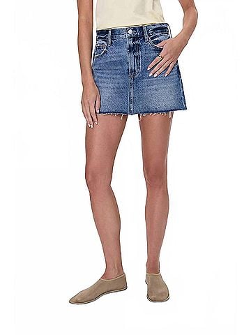 Pistola Daisy Denim Mini Skirt in Spectacle (view 2)