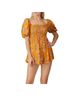 Flynn Skye 100% Rayon Floral Yellow Pink Romper Size S - photo 3