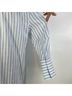 Everlane 100% Cotton Stripes Blue White Long Sleeve Top Size 10 - photo 7