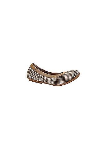 Lands' End Desert tan multi plaid slip on ballet Flats (view 1)