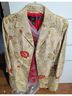Apostrophe Floral Gold Red Green Blazer Size 12 - photo 4