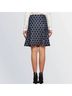 Renee C. 100% Polyester Graphic Argyle Checkered-gingham Polka Dots Blue Casual Skirt Size M - photo 4