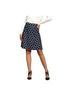 Renee C. 100% Polyester Graphic Argyle Checkered-gingham Polka Dots Blue Casual Skirt Size M - photo 3