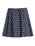 Renee C. 100% Polyester Graphic Argyle Checkered-gingham Polka Dots Blue Casual Skirt Size M - photo 2