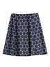 Renee C. 100% Polyester Graphic Argyle Checkered-gingham Polka Dots Blue Casual Skirt Size M - photo 1