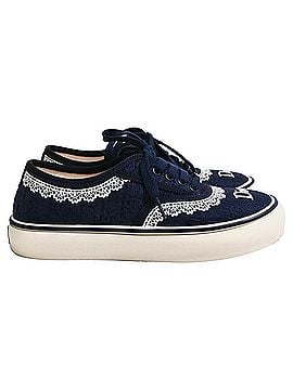 Christian Dior Dior Saltwind Sneakers in Navy Blue Cotton (view 1)