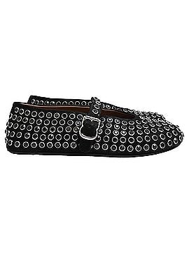 Alaïa Alaïa Crystal-Embellished Ballet Flats in Black Suede (view 1)