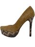 Jessica Simpson Chevron-herringbone Brown Heels Size 9 1/2 - photo 4