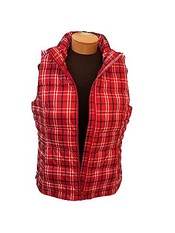 Lands' End plaid lands end puffer Vest (view 2)