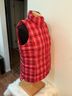 Lands' End 100% Polyester Plaid Red White Blue Vest Size M - photo 4