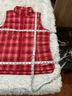 Lands' End 100% Polyester Plaid Red White Blue Vest Size M - photo 11