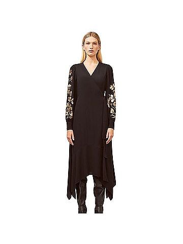 Tory Burch Wrap Embroidered Dress Casual Dress (view 1)