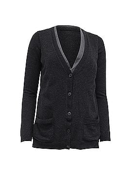 Theory Theory V-neck Cardigan in Grey Wool (view 1)