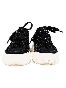 Alexander McQueen Alexander Mcqueen Court Chunky Sneakers in Black Suede (view 2)