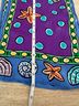 Echo 100% Silk Purple Yellow Blue Silk Scarf One size - photo 6