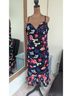 Guess 100% Polyester 8% Spandex 92% Nylon Floral Black Multi Color Cocktail Dress Size 14 - photo 4