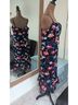 Guess 100% Polyester 8% Spandex 92% Nylon Floral Black Multi Color Cocktail Dress Size 14 - photo 9